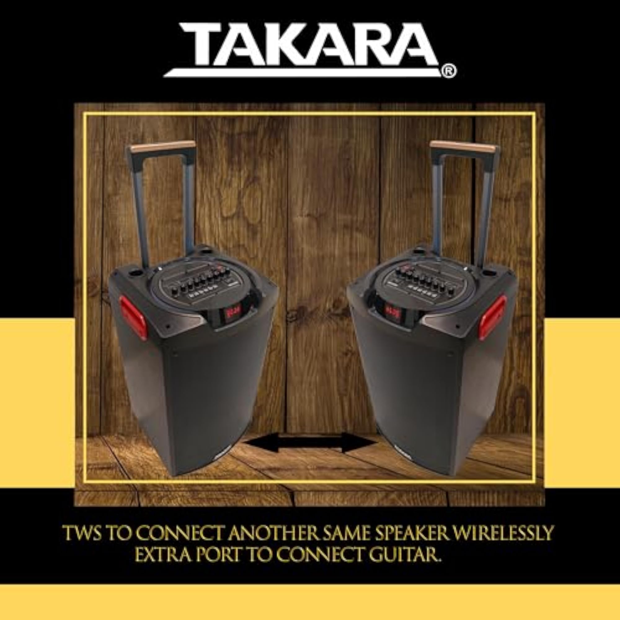 T 8090 Karaoke Speaker Trolley with Wireless Mic